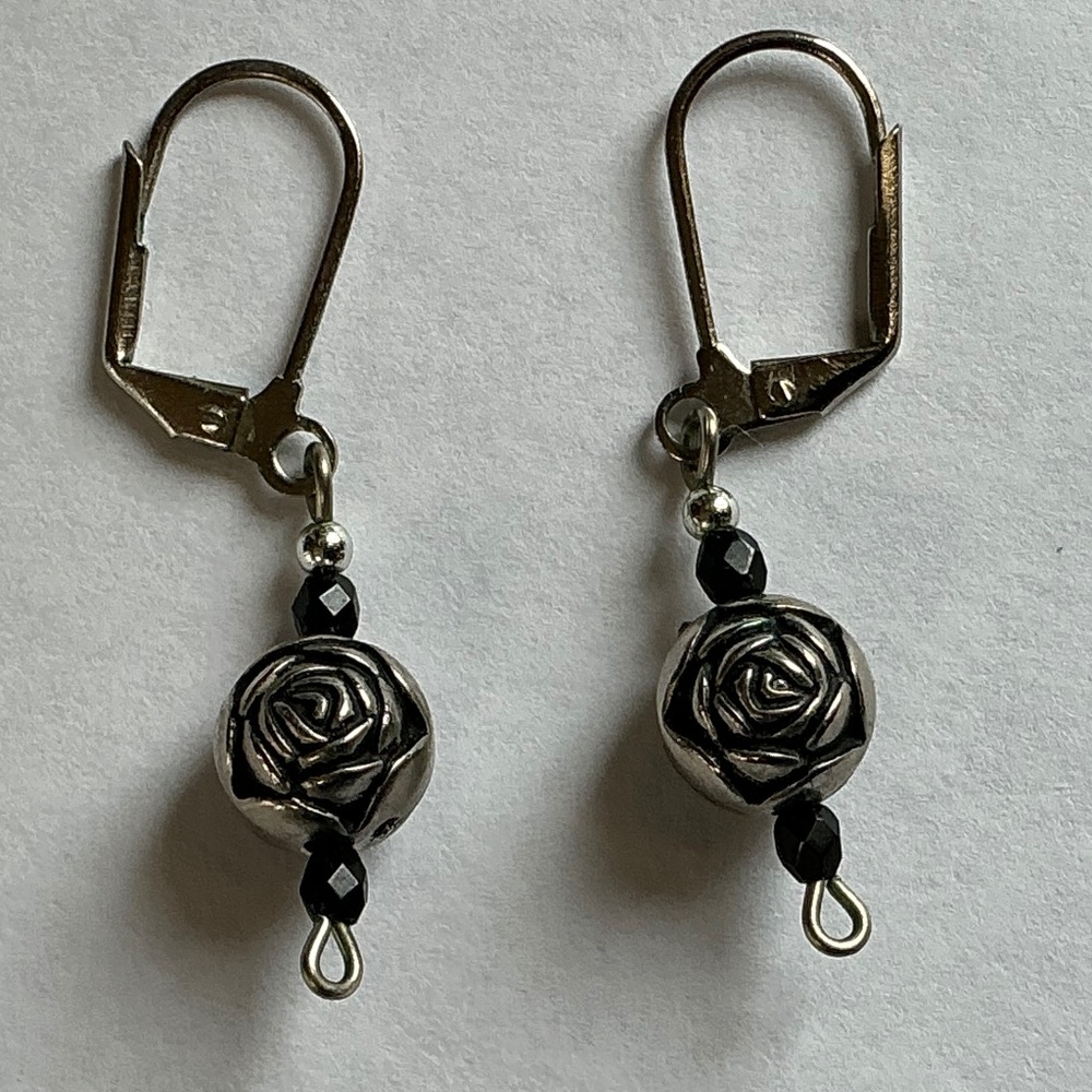 Rosette Dangle Earrings